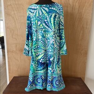 Lilly Pulitzer Blue and Green Swirl Dress